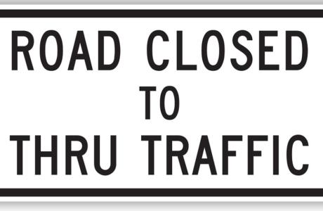 Road Closed to Thru Traffic on Angus Road